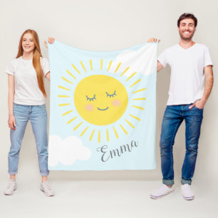 Couverture Polaire Vous êtes mon illustration du soleil heureux