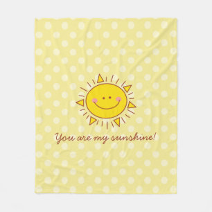 Couverture Polaire Vous êtes mon jour ensoleillé mignon heureux de