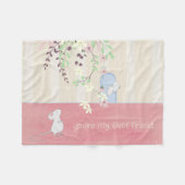 Couverture Polaire Vous êtes mon meilleur ami White Mice Custom (Devant (Horizontal))