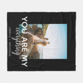 Couverture Polaire Vous êtes My Everything Couple Photo Black Custom (Devant (Horizontal))