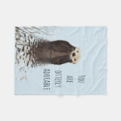 Couverture Polaire Vous êtes Otterly Adorable Funny Pun avec Cute Ott (Devant (Horizontal))