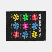 Couverture Polaire Vous Êtes Sensibilisation sur l'autisme Puzzle Bib (Devant (Horizontal))