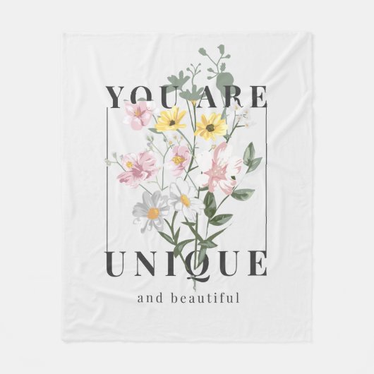 Couverture Polaire Vous êtes un Slogan floral unique (Devant)