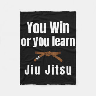 Couverture Polaire Vous Gagnez Ou Vous Apprenez Jiujitsu Judo Karaté 