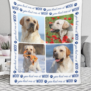 Couverture Polaire Vous m'avez eu à WOOF Amoureux des chiens personna