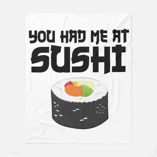 Couverture Polaire Vous M'Avez Eu Au Sushi - Nourriture Drôle (Devant)