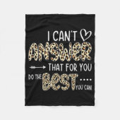 Couverture Polaire Vous ne pouvez pas répondre que pour vous faire le (Devant)