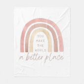 Couverture Polaire Vous Rendre Le Monde Meilleure Blanche En Toison (Devant)