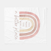 Couverture Polaire Vous Rendre Le Monde Meilleure Blanche En Toison (Devant (Horizontal))