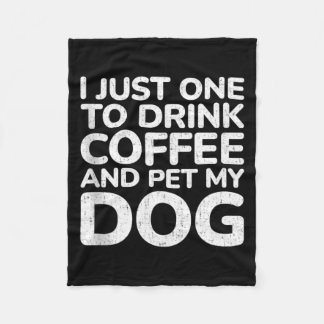 Couverture Polaire Vous voulez boire du café et caresser un chien Cad