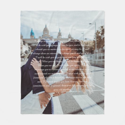 Couverture Polaire Vows mariage Blanche polaire (Devant)