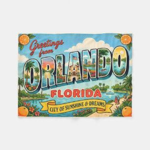 Couverture Polaire Voyage à Orlando Floride Vintage