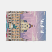 Couverture Polaire Voyage Art Voyage à Madrid Espagne (Devant (Horizontal))