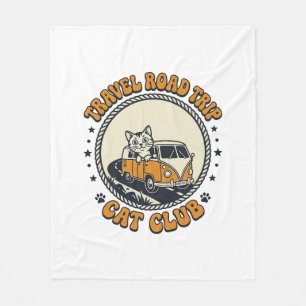 Couverture Polaire Voyage Chemise d'art pour amateur de chat et de ro