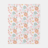 Couverture Polaire Voyage hippy 60s les années 70 Daisy Flower Peace  (Devant)