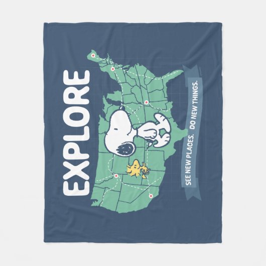 Couverture Polaire Voyage sur route | Explorez les cacahuètes (Devant)