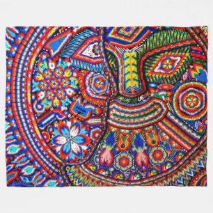 Couverture Polaire Voyage tribal maya mexicain de Boho d'art d'Oaxaca