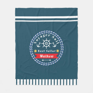 Couverture Polaire Voyager nautique meilleur marin bleu foncé