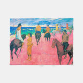 Couverture Polaire Voyageurs sur la plage, Gauguin (Devant (Horizontal))