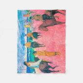 Couverture Polaire Voyageurs sur la plage, Gauguin (Devant)