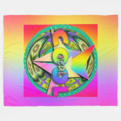 Couverture Polaire Vrai arc-en-ciel cool (Devant (Horizontal))