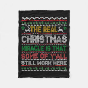 Couverture Polaire Vrai miracle de Noël, c'est que vous travailliez e