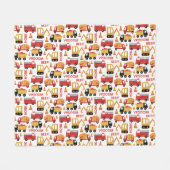 Couverture Polaire Vroom Klaxon Bip! Camions (Devant (Horizontal))
