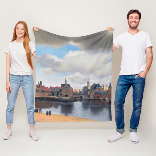 Couverture Polaire Vue de Delft, Johannes Vermeer (En situation)