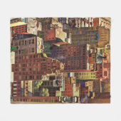 Couverture Polaire Vue de New York par John Falter (Devant (Horizontal))