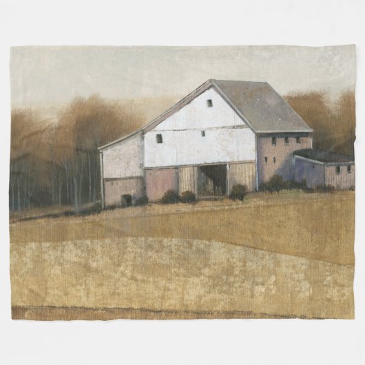 Couverture Polaire Vue Grange blanche (Devant (Horizontal))