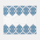 Couverture Polaire Vyshyvanka bleu ukrainien broderie (Devant (Horizontal))