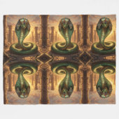 Couverture Polaire Wadjet – Déesse serpent égyptienne´6 (Devant (Horizontal))