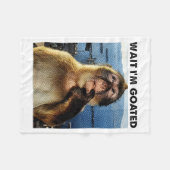 Couverture Polaire Wait I'm Goated Y2k Funny Thinking Monkey Meme Bra (Devant (Horizontal))