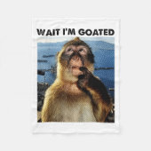 Couverture Polaire Wait I'm Goated Y2k Funny Thinking Monkey Meme Bra (Devant)