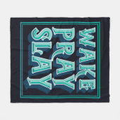 Couverture Polaire Wake Slay Prière Christian Daily Mission (Devant (Horizontal))
