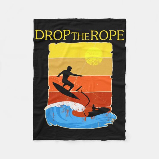 Couverture Polaire Wake Surfing Gift Shirt Boat Lake Wakesuring Drop (Devant)