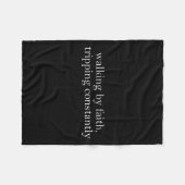 Couverture Polaire Walking By Faith Tripng Constantly Funny Saying Qu (Devant (Horizontal))