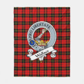 Couverture Polaire Wallace Clan Badge Tartan Plaid (Devant)