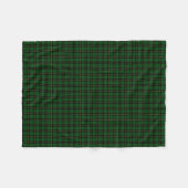 Couverture Polaire Wallace Clan Chasse Noire et Vert Tartan (Devant (Horizontal))