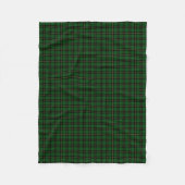 Couverture Polaire Wallace Clan Chasse Noire et Vert Tartan (Devant)