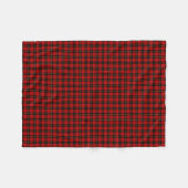 Couverture Polaire Wallace Clan Classic Rouge et Tartan noir (Devant (Horizontal))