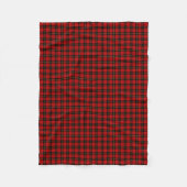 Couverture Polaire Wallace Clan Classic Rouge et Tartan noir (Devant)