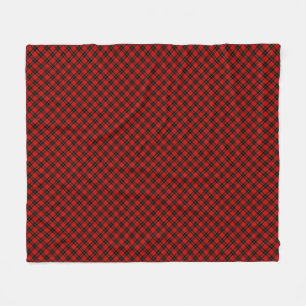 Couverture Polaire Wallace tartan rouge noir plaid