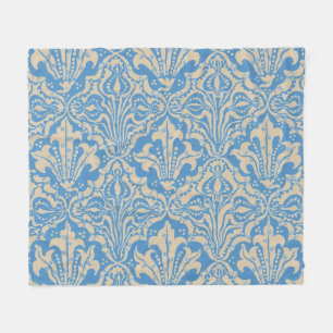 Couverture Polaire Walter Crane Vintage Art de Graines et Fleurs Bleu