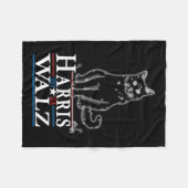 Couverture Polaire Waltz 2024 Election Funny Cat Kamala Harris Tim WA (Devant (Horizontal))