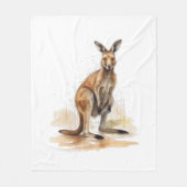 Couverture Polaire Wanderer extérieur, aquarelle Kangaroo (Devant)