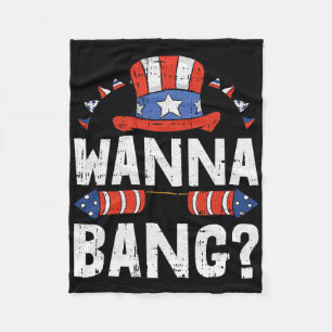 Couverture Polaire Wanna Ng 4 juillet Funky Fireworks Patriotique Ame