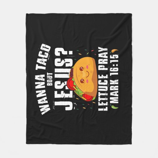 Couverture Polaire Wanna Taco Bout Jesus Cinco de Mayo Christian (Devant)
