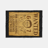 Couverture Polaire Wanted For Disturbing Clrooms Everywhere Funny 6 7 (Devant (Horizontal))