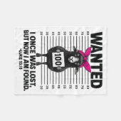 Couverture Polaire Wanted I Once Was Lost Funny Sheep Quotes Jesus Ch (Devant (Horizontal))